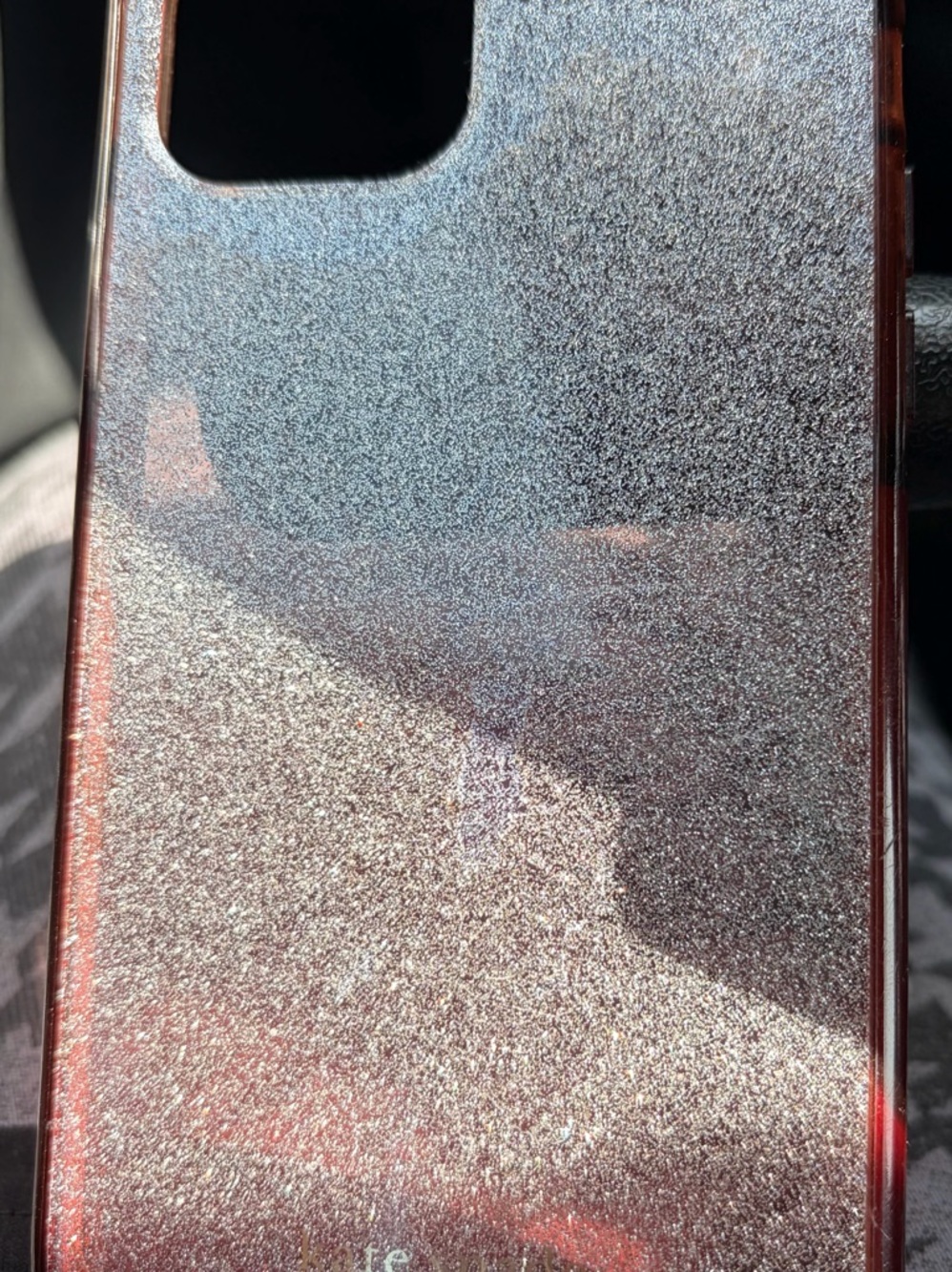 kate spade Glitter Red and Silver Phone Case